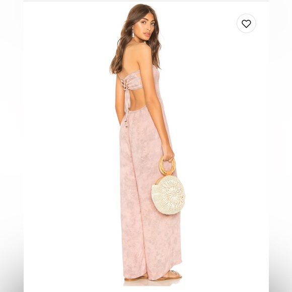 Tiare Hawaii Bennett Jumpsuit in Rose Smoke Tie Dye, OS - Picture 7 of 8